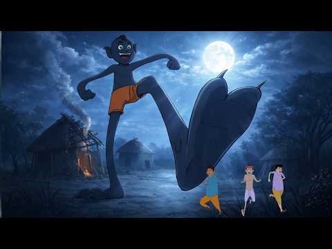 Lullu jokhon doityo | হঠাৎ ২০০ ফুট লম্বা লুল্লু! | Bangla Animated Ghost Story