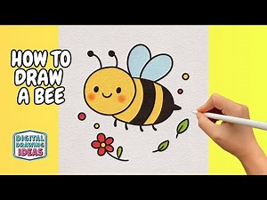 How to Draw a Bee Step by Step - Easy Drawing tutorial