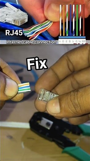 Internet cable connection with rj45 #shorts #cable #internet
