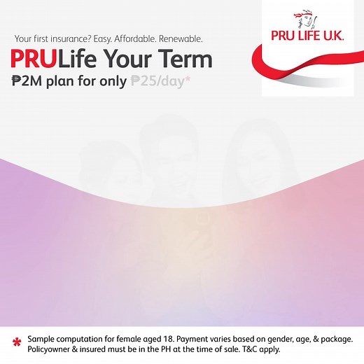 PRULife Your Term, your affordable one-year insurance plan. Talk to a Pru Life UK agent today. | Pru Life UK