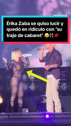 Érika Zaba y su polémico traje de cabaret