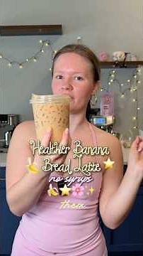 healthier lattes at home series: banana bread latte 🍌🍯⭐️🌸 #coffeerecipe #bananabreadlatte #recipe