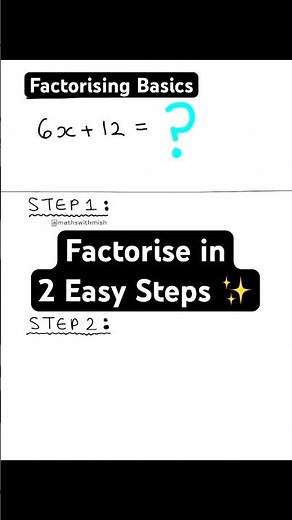 👉 Struggling with basic factorising? this helps ✨ [Grade 3/4] #gcsemaths