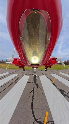 A unique view of our Aztec coming in to land, courtesy of a 360 camera mounted on the nose 🎥🛬