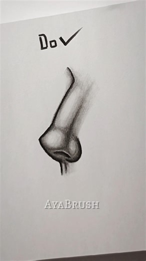 Drawing Easy Nose Tutorial (Side view) #howtodraw #sketch #drawing #nose #tutorials #art #shorts