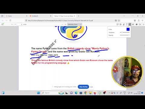 Python Course Day 1 By Debasish Debnath sir from Durgapur 9232441317