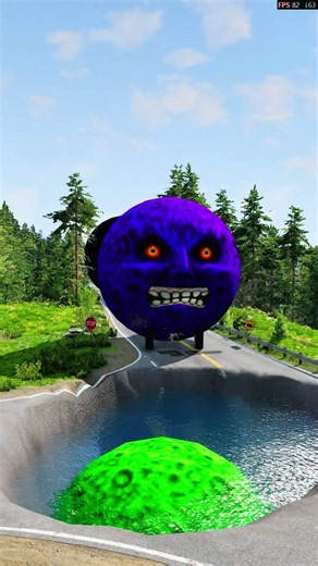Big & Small Moon Monster Cars vs lava - BeamNG.Drive