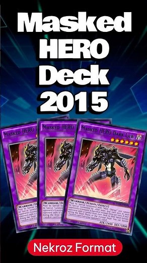 Masked HERO Deck 2015 Nekroz Format in 60 Seconds #yugioh #yugiohtcg #maskedhero #hero #yugiohcards
