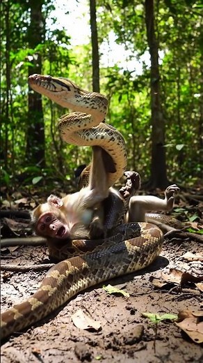 Jungle Horror – Anaconda Eats Monkey! #naturelovers #snake #animals #wildanimals #wildlife #wildanim