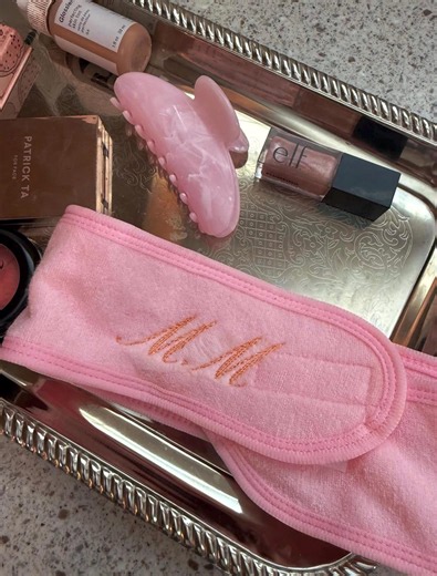 Personalized Monogram Makeup Headband | Embroidered Spa Headband | Custom Initial Headband | Skincare Gift | Get Ready Headband | Bridesmaid - Etsy