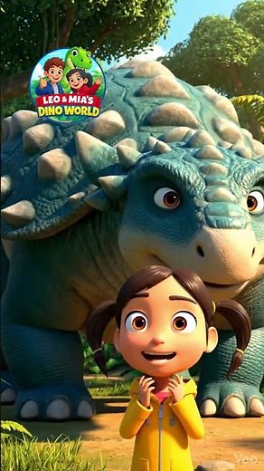 Leo & Mia Meet Ankylosaurus 🦖 | Strong Dino Story for Kids #kidsanimation #animation #dinosaur