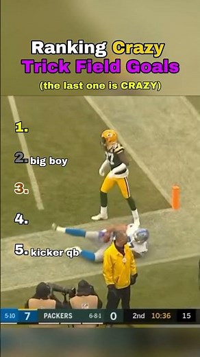 Ranking The Craziest NFL Fake Field Goal Touchdowns Ever 😱🏈 #nfl #ranking #football