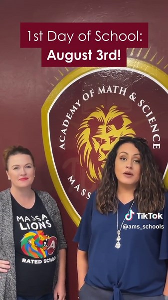 🙌 Who’s excited for the 2023-2024 school year? We know we are! School starts tomorrow, make sure to arrive early so your student can be ready and in their seat by 7:55 am! #backtoschool #amsschools #academiesofmathandscience #firstdayofschool #mathandsciencesuccessacademy #academyofmathandscience #MASSA