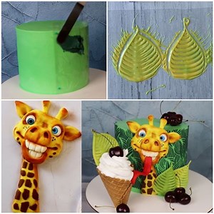 This extraordinary giraffe cake is the best option for your kid's birthday party!🦒🎂 | MetDaan Cakes