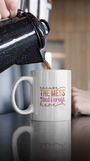 Excuse the Mess but I Craft Here Mug | Craft Room Mug | Funny Crafter Gift | DIY Lover Coffee Cup | Maker Mug | Crafting Humor Mug - Etsy