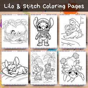 Lilo & Stitch Coloring Book for Kids Printable Digital Lilo and Stitch Coloring Book for Kids Printable Download Stitch Coloring Pages - Etsy