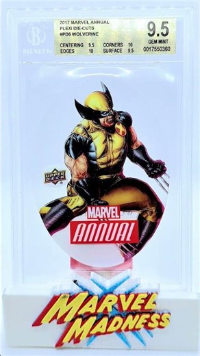 2017 MARVEL ANNUAL PLEXI DIE-CUT WOLVERINE 💎 BGS GEM MINT 9.5 💎 #marvel #tradingcards #marvelcomics