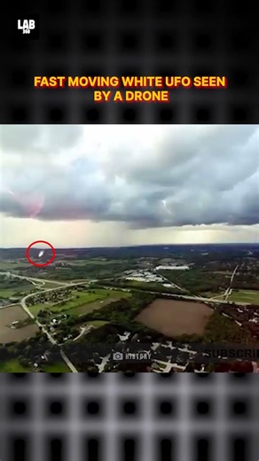 Fast Moving White UFO Caught On Camera By A Drone! #shorts #lab360 #alien #trending #viral #ytshorts