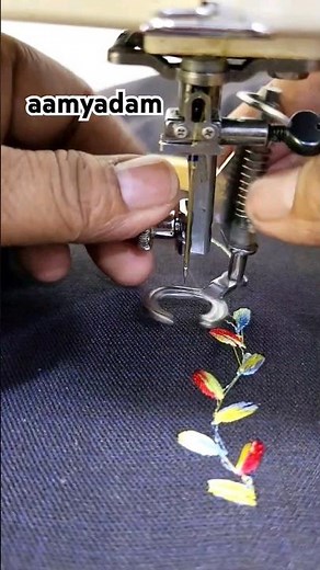 Embroidery using a darning foot and without it #shortsewingmachine #Janome #learnembroidery