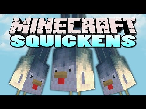 Minecraft Mods - Squicken Mod - SQUID CHICKENS (Minecraft Mod Showcase)