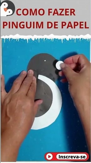 Atividade de hoje - Pinguim de Papel Super Fácil