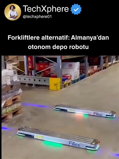 Almanya merkezli teknoloji şirketi Filics, depo lojistiğinde forkliftlerin yerini alabilecek yeni nesil otonom depo robotu “Filics Units” sistemini geliştirdi. Bu robotlar standart forkliftlerden farklı olarak paletlerin altına tam olarak giriyor, yönsüz hareketle tüm yönde hareket edebiliyor ve paletleri sorunsuz taşıyor. Alman Schweitenkirchen’deki bir lojistik merkezinde test edilen bu teknoloji, dar yollar, standart olmayan paletler ve personel eksikliği gibi lojistikte sık rastlanan zorlukl