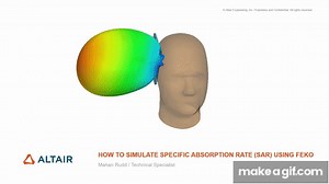 Specific Absorption rate (SAR) simulation using Altair Feko on Make a GIF