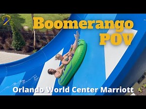Boomerango Blue Slide POV at Orlando World Center Marriott