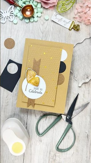 🤎🤍 Simple 'men's card' #crafting #craftingtutorial #cardmaking #diy