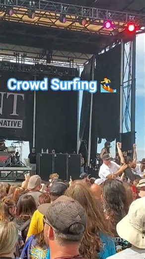 Crowd Surfing at Pointfest 2025 to KNOCK YOUR LIGHTS OUT by Sick Puppies