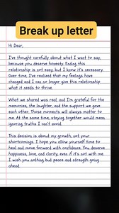 Break up letter writing idea part_81 #letterwriting #breakup | English Class