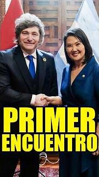 MILEI TALKS WITH KEIKO FUJIMORI AT HIS PRESIDENTIAL INAUGURATION