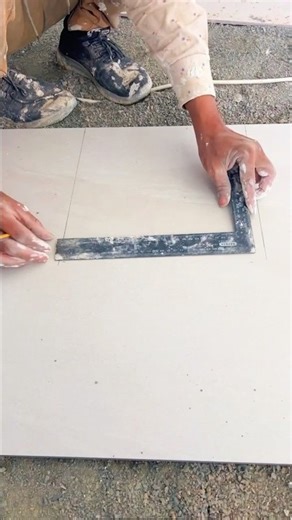 How to install tiles and cutting#construction #youtubeshorts #diy