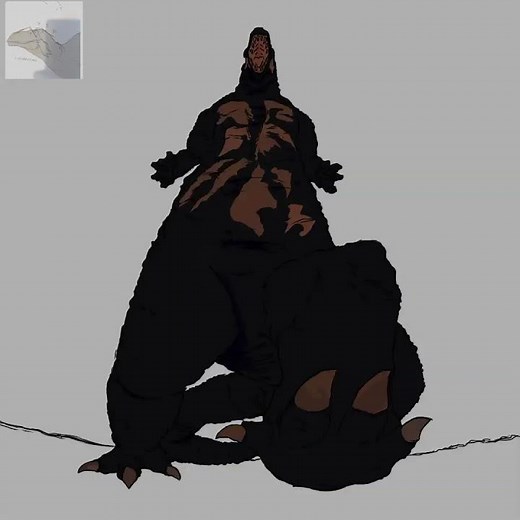 GODZILLA DAY FANART. (burning gmk) #fanart #art #speedpaint #godzilla