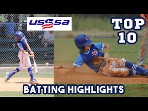Baseball Game Batting Highlight Reel! Top 10 Hits! USSSA 10U