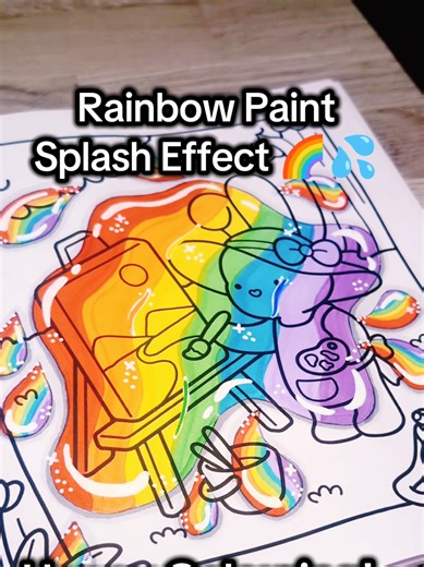 Rainbow Paint Splash Effect Colouring Tutorial🌈💦