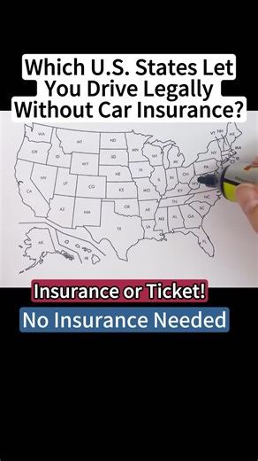U.S. States Where You Can Legally Drive Without Insurance