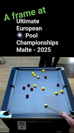 🎱 Ultimate European 🎱 Pool Championships à Malte Une frame parmi d'autres... On est à Malte, en février 2025. #europeanchampionship #eightballpool #8pool #Ultimate #billard #billiards Francois Marotel | Qui est en finale ?