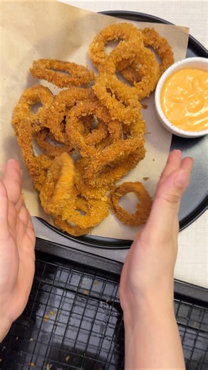 Crispy Onion Rings 🧅🔥 #shorts #food #onionrings #crispy