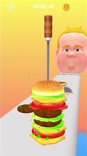 Level 69! The Ultimate Giant Burger Challenge! 🍔😂 #shorts #gamefun