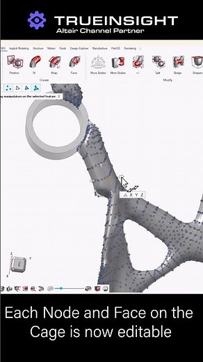 Altair Inspire: Shaping Tools with PolyNURBS #shorts