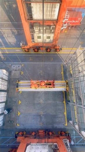 Container Handling with RTG Crane #craneoperator #containerterminal #containerhandling