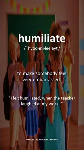 Word of the day | English meaning of humiliate