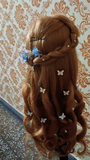 💕Elegance in every strand 💍✨Perfect Engagement hairstyle to complete your dreamy look 💕