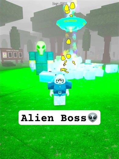 SAVES ALIEN BOSS #99nightintheforest #roblox #usa #robloxedit
