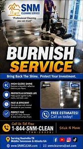 Electric and Propane Burnish Service by SNM Cleaning Service