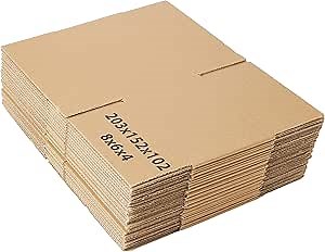Triplast 203 x 152 x 102mm Small Single Wall 8x6x4" Shipping Mailing Postal Gift Cuboid Cardboard Boxes (Pack of 25)