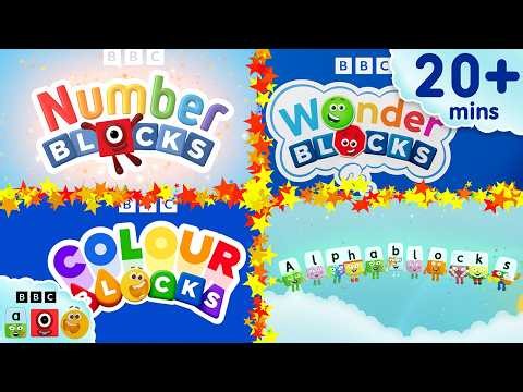 All of the Theme Tunes! | Counting, Reading, & Colour Compilation for Kids | Blocks Universe
