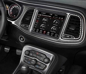 DynaCarbon™️ 4 PCS Carbon Fiber Full Dash Kit Overlay for Dodge Challe