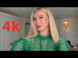 4k Micro Bikini Try -On Haul Transparent |Transparent Lingerie & See-through style #6